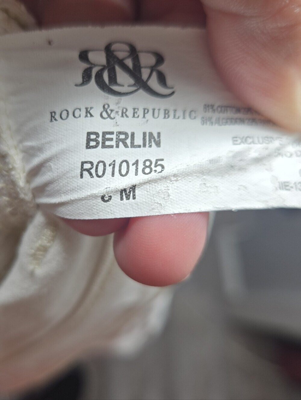 Rock And Republic Women Berlin Skinny Jeans Ivory Color Sz 8 - Picture 4 of 11